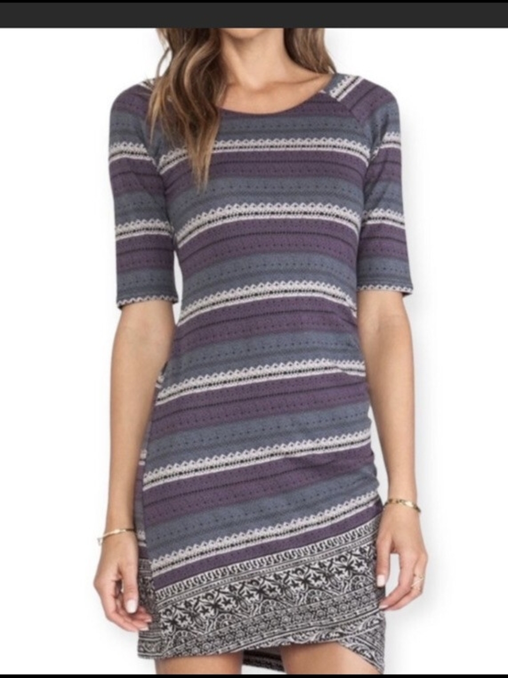 Free People striped bodycon mini dress